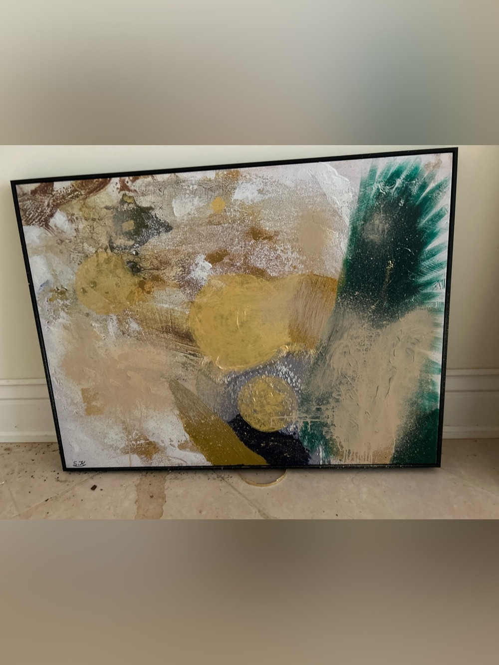Abstract Teal Burst Wall Art
